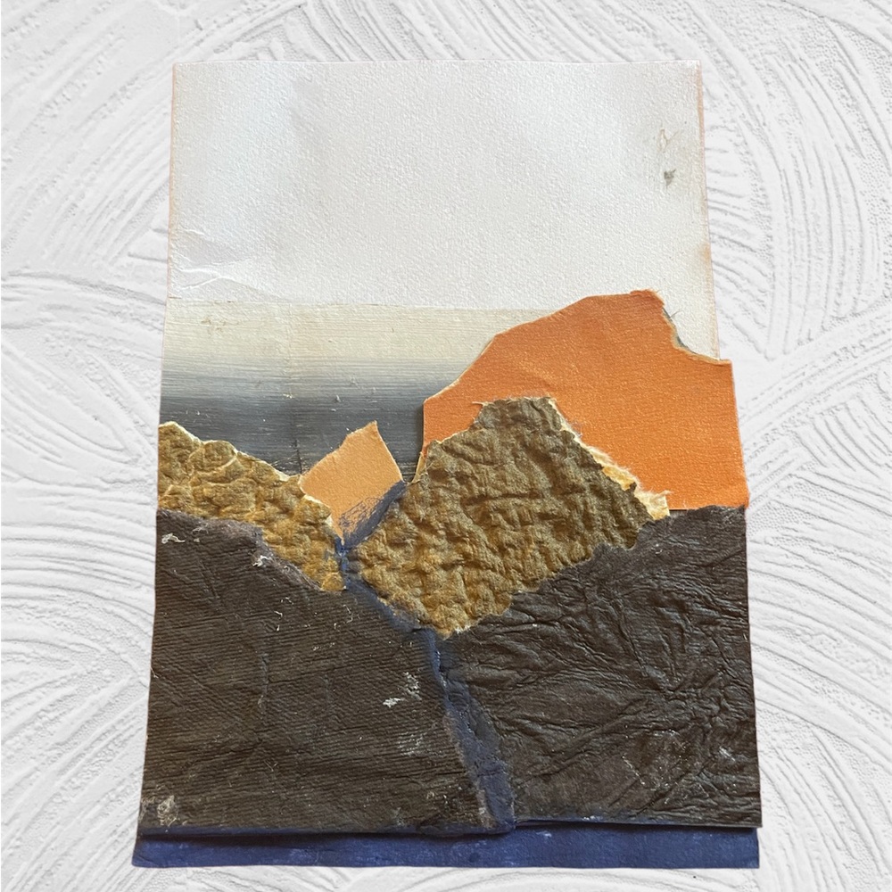 Mixed paper collage art
